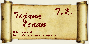 Tijana Medan vizit kartica